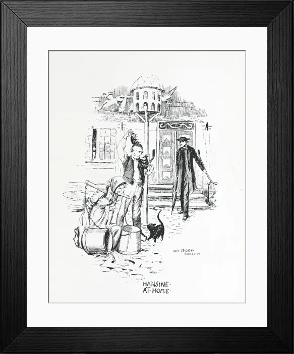Framed Print : Hansine at home, 1896. Creator: Nelly Erichsen Framed Print : Hansine at home, 1896. Creator: Nelly Erichsen