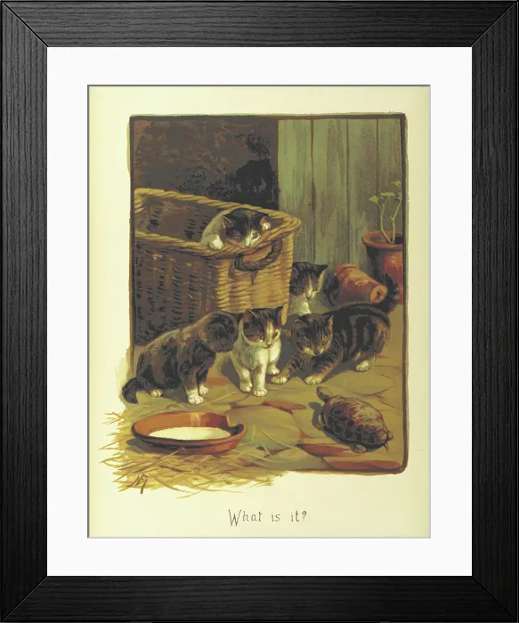 Framed Print : What is it?, 1893. Creator: Fannie Moody Framed Print : What is it?, 1893. Creator: Fannie Moody