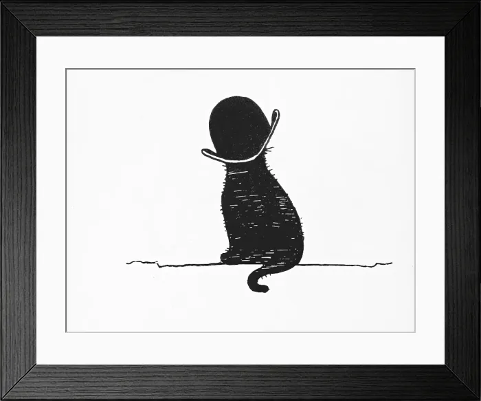 Framed Print : Cat in a bowler hat, 1899. Creator: Charles Robinson Framed Print : Cat in a bowler hat, 1899. Creator: Charles Robinson