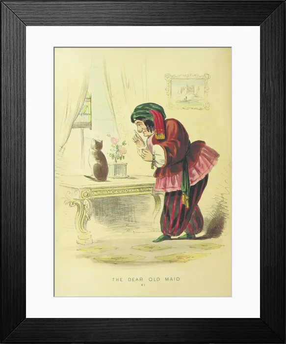 Framed Print : The Dear Old Maid, 1852. Creator: W. S. Reed Framed Print : The Dear Old Maid, 1852. Creator: W. S. Reed