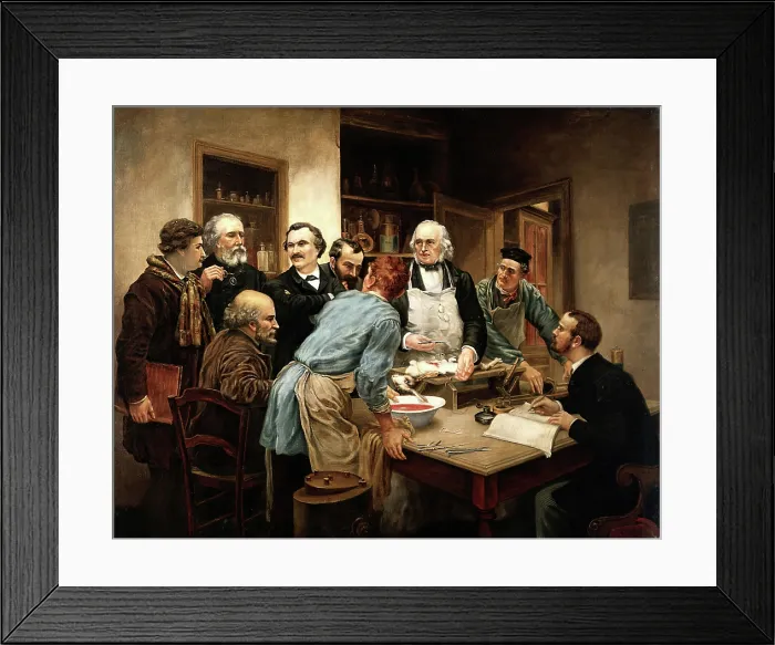 Framed Print : Claude Bernard and his pupils. Creator: Lhermitte, Leon Augustin, 1844-1925 (After) Framed Print : Claude Bernard and his pupils. Creator: Lhermitte, Leon Augustin, 1844-1925 (After)