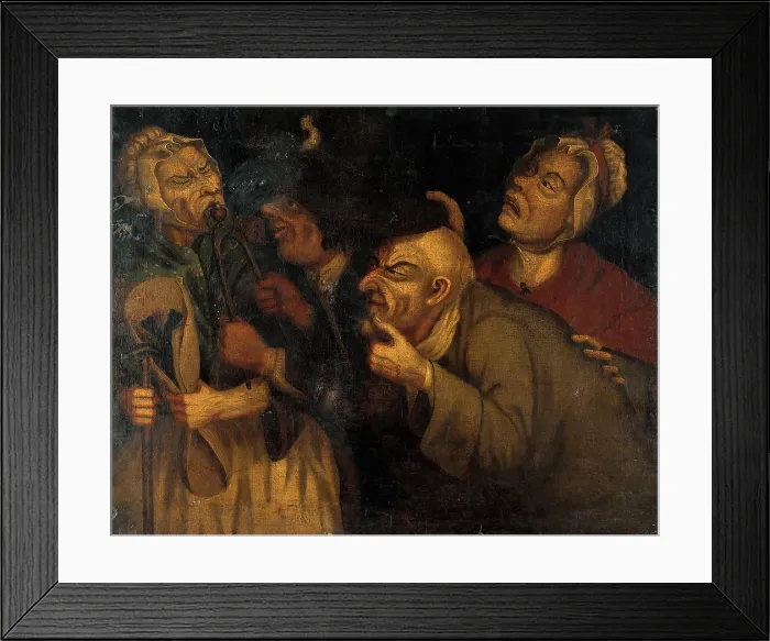 Framed Print : A blacksmith extracting a tooth. Creator: John Collier Framed Print : A blacksmith extracting a tooth. Creator: John Collier