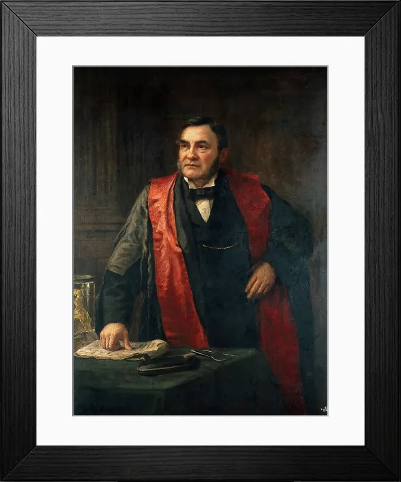 Framed Print : John Wood FRS, FRCS (1825-1891) giving a lecture, 1888. Creator: Henry Jamyn Brooks Framed Print : John Wood FRS, FRCS (1825-1891) giving a lecture, 1888. Creator: Henry Jamyn Brooks