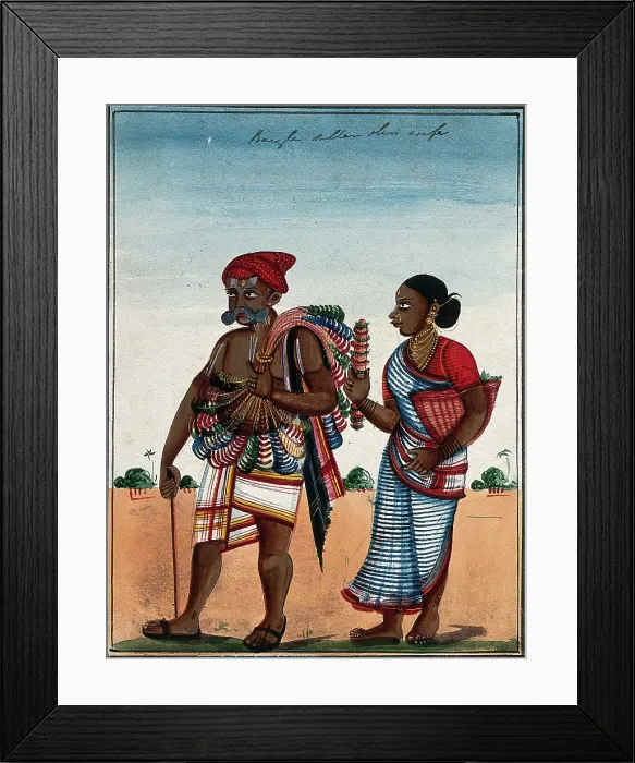 Framed Print : Bangle maker and his wife. Creator: Unknown Framed Print : Bangle maker and his wife. Creator: Unknown