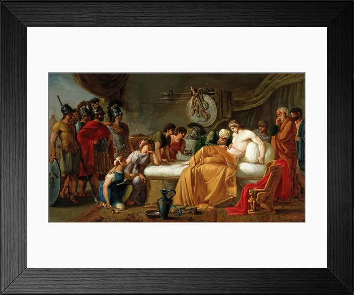 Framed Print : The wounded Alcibiades. Creator: Jean Charles Nicaise Perrin Framed Print : The wounded Alcibiades. Creator: Jean Charles Nicaise Perrin