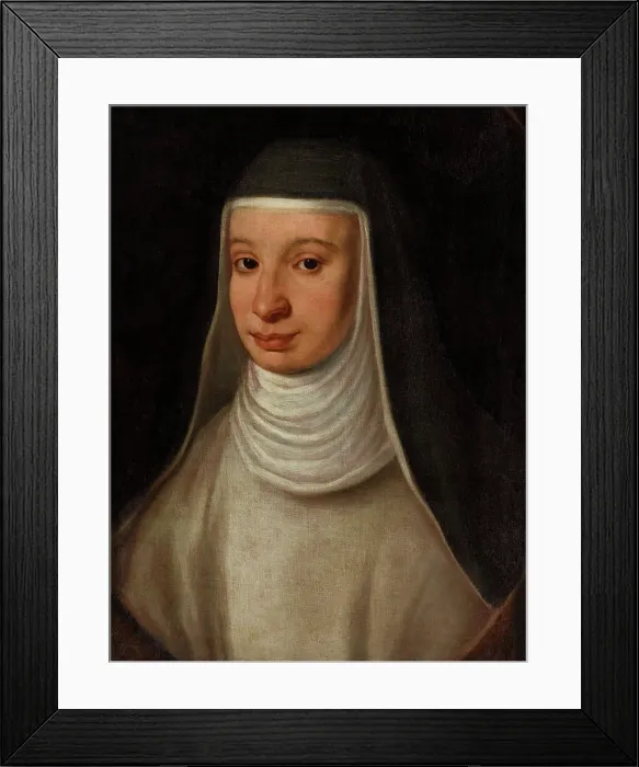 Framed Print : A nun, traditionally identified as Sister Maria Celeste, daughter of Galileo Galilei. Creator: Unknown Framed Print : A nun, traditionally identified as Sister Maria Celeste, daughter of Galileo Galilei. Creator: Unknown
