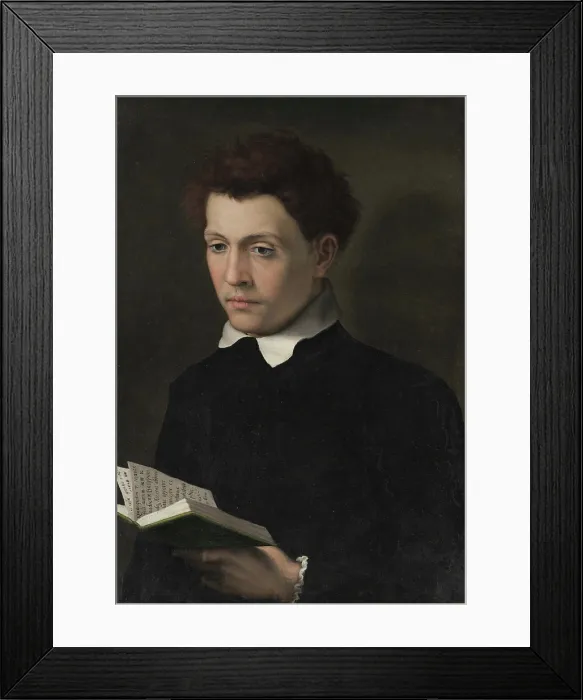 Framed Print : Portrait of a Young Man. Creator: Anguissola, Sofonisba (ca. 1532-1625) Framed Print : Portrait of a Young Man. Creator: Anguissola, Sofonisba (ca. 1532-1625)