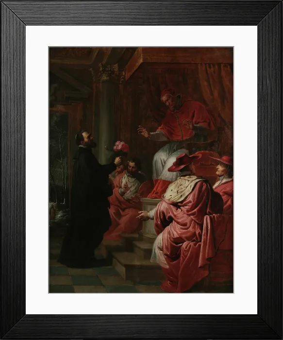 Framed Print : The Miracle of the Roses, 17th century. Creator: Lint, Peeter, van (1609-1690) Framed Print : The Miracle of the Roses, 17th century. Creator: Lint, Peeter, van (1609-1690)