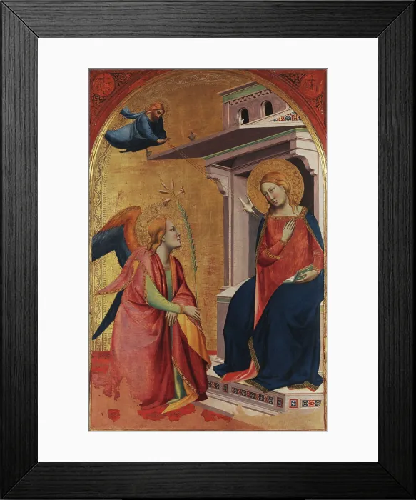 Framed Print : The Annunciation, 1345-1350. Creator: Gaddi, Taddeo (ca 1290-1366) Framed Print : The Annunciation, 1345-1350. Creator: Gaddi, Taddeo (ca 1290-1366)