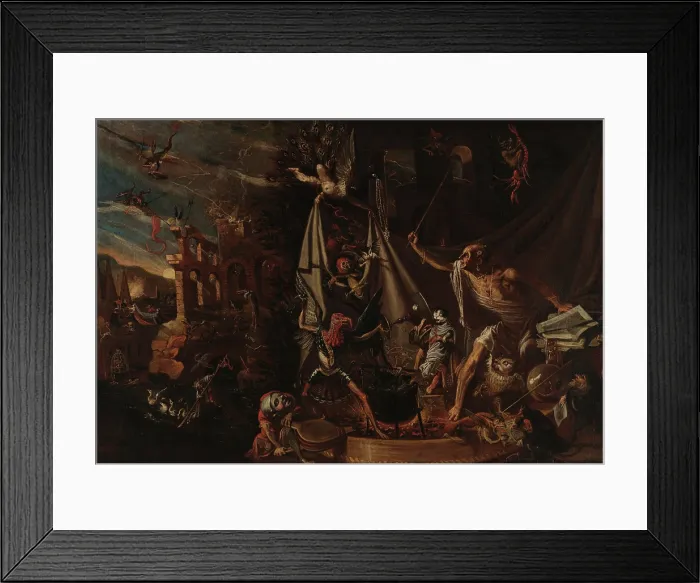 Framed Print : The Witch. Creator: Rosa, Salvatore, (circle of) Framed Print : The Witch. Creator: Rosa, Salvatore, (circle of)