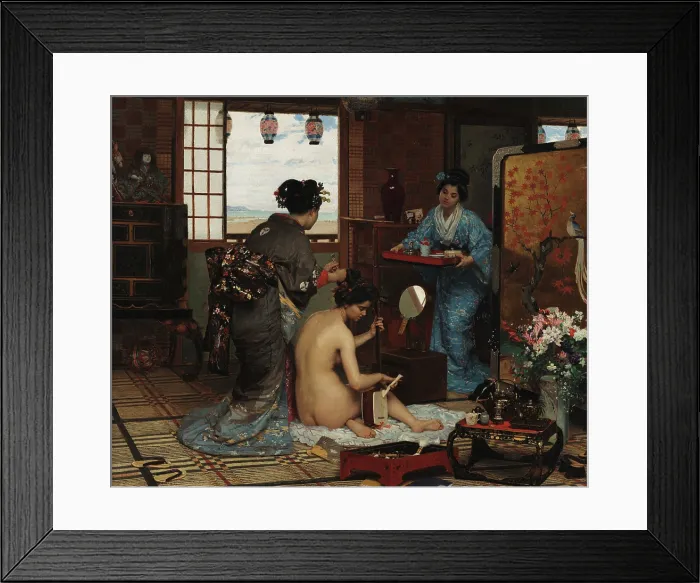 Framed Print : Toillette Japonaise. Creator: Firmin-Girard, Francois-Marie (1838-1921) Framed Print : Toillette Japonaise. Creator: Firmin-Girard, Francois-Marie (1838-1921)
