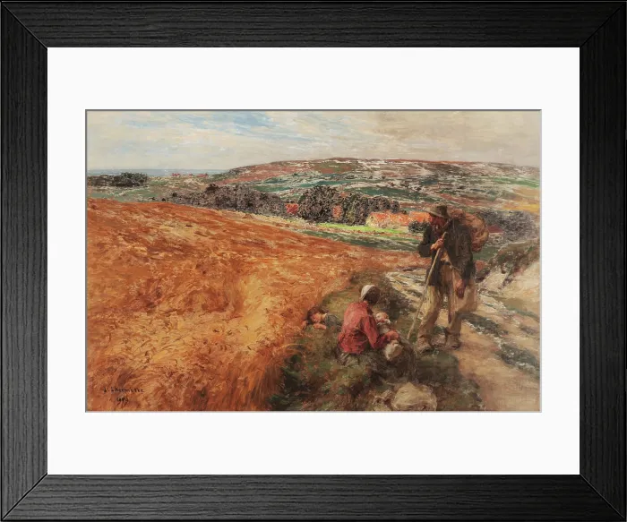 Framed Print : The Wayfarers, 1909. Creator: Lhermitte, Leon (1844-1925) Framed Print : The Wayfarers, 1909. Creator: Lhermitte, Leon (1844-1925)