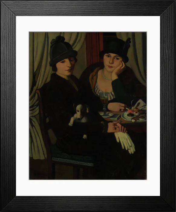 Framed Print : Women at the Cafe, 1924. Creator: Marussig, Pietro (1879-1937) Framed Print : Women at the Cafe, 1924. Creator: Marussig, Pietro (1879-1937)