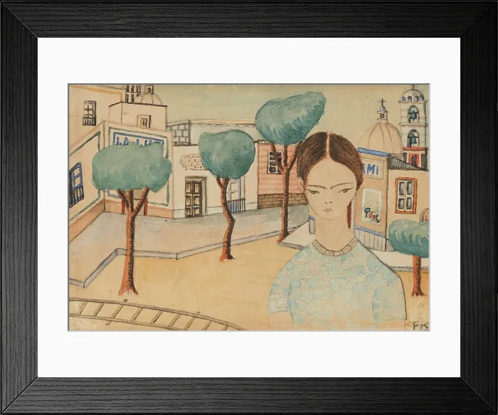 Framed Print : Frida in Coyoacan, 1927. Creator: Kahlo, Frida (1907-1954) Framed Print : Frida in Coyoacan, 1927. Creator: Kahlo, Frida (1907-1954)