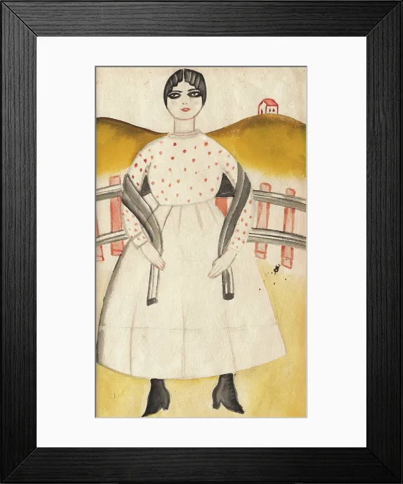Framed Print : Muchacha Pueblerina (Country Girl), 1925. Creator: Kahlo, Frida (1907-1954) Framed Print : Muchacha Pueblerina (Country Girl), 1925. Creator: Kahlo, Frida (1907-1954)