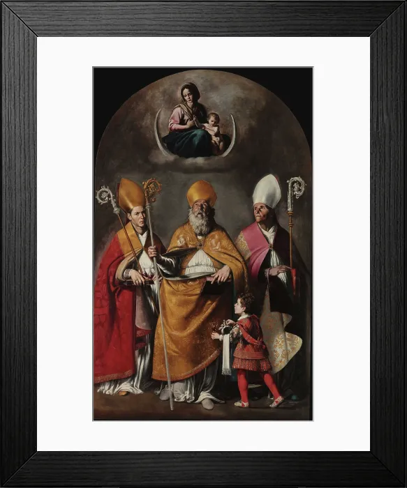 Framed Print : Saint Nicholas between Saints Januarius and Severus, 1614-1615. Creator: Vitale, Filippo (1585-1650) Framed Print : Saint Nicholas between Saints Januarius and Severus, 1614-1615. Creator: Vitale, Filippo (1585-1650)