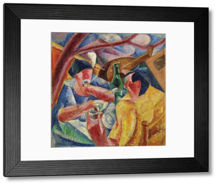 Framed Print : Sotto il pergolato a Napoli (Under the pergola in Naples), 1914. Creator: Boccioni, Umberto (1882-1916) Framed Print : Sotto il pergolato a Napoli (Under the pergola in Naples), 1914. Creator: Boccioni, Umberto (1882-1916)