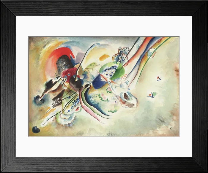 Framed Print : Composition (Study for Picture with Two Red Spots'), 1916. Creator: Kandinsky, Wassily Vasilyevich (1866-1944) Framed Print : Composition (Study for Picture with Two Red Spots'), 1916. Creator: Kandinsky, Wassily Vasilyevich (1866-1944)