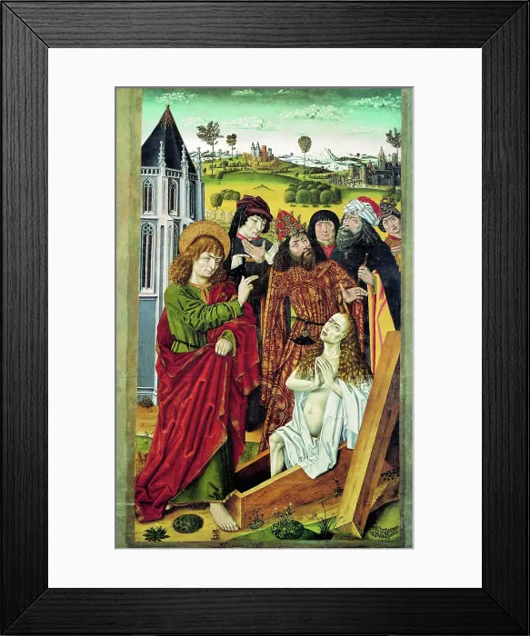 Framed Print : The Resurrection of Drusiana, c1475. Creator: Master of Saint Nicholas (active 1465-1490) Framed Print : The Resurrection of Drusiana, c1475. Creator: Master of Saint Nicholas (active 1465-1490)