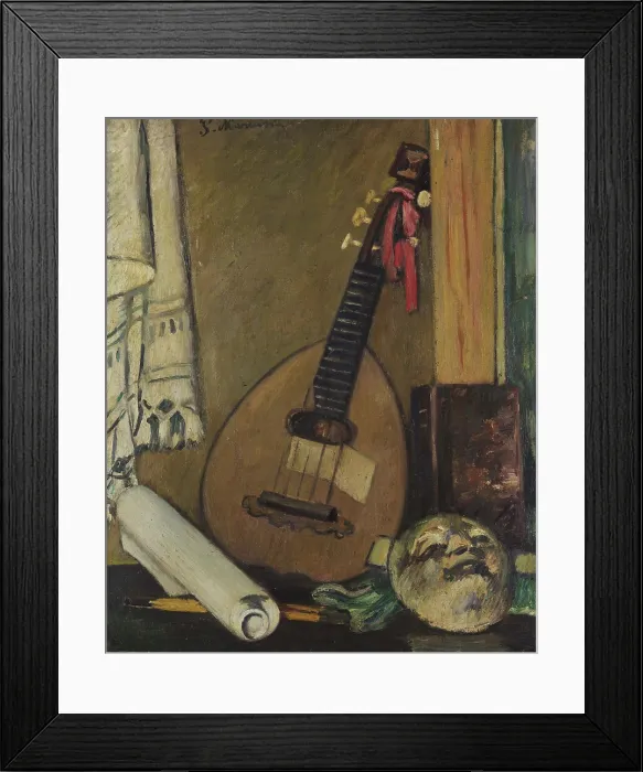 Framed Print : Still Life with a Mandolin, 1925. Creator: Marussig, Pietro (1879-1937) Framed Print : Still Life with a Mandolin, 1925. Creator: Marussig, Pietro (1879-1937)