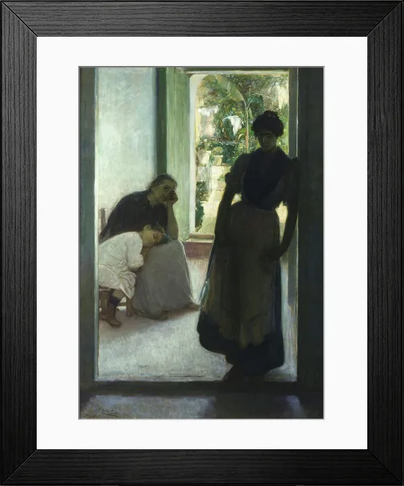 Framed Print : Lovesickness (Mal de Amores), 1905. Creator: Romero de Torres, Julio (1874-1930) Framed Print : Lovesickness (Mal de Amores), 1905. Creator: Romero de Torres, Julio (1874-1930)