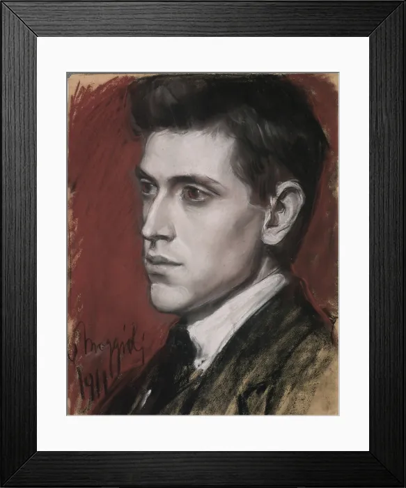 Framed Print : Portrait of the pianist and composer Franco Sartori (1892-1965), 1911. Creator: Moggioli, Umberto (1886-1919) Framed Print : Portrait of the pianist and composer Franco Sartori (1892-1965), 1911. Creator: Moggioli, Umberto (1886-1919)