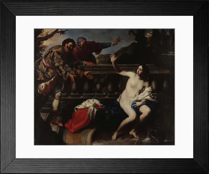 Framed Print : Susanna and the Elders, c1645. Creator: De Rosa, Pacecco (Francesco) (1607-1656) Framed Print : Susanna and the Elders, c1645. Creator: De Rosa, Pacecco (Francesco) (1607-1656)
