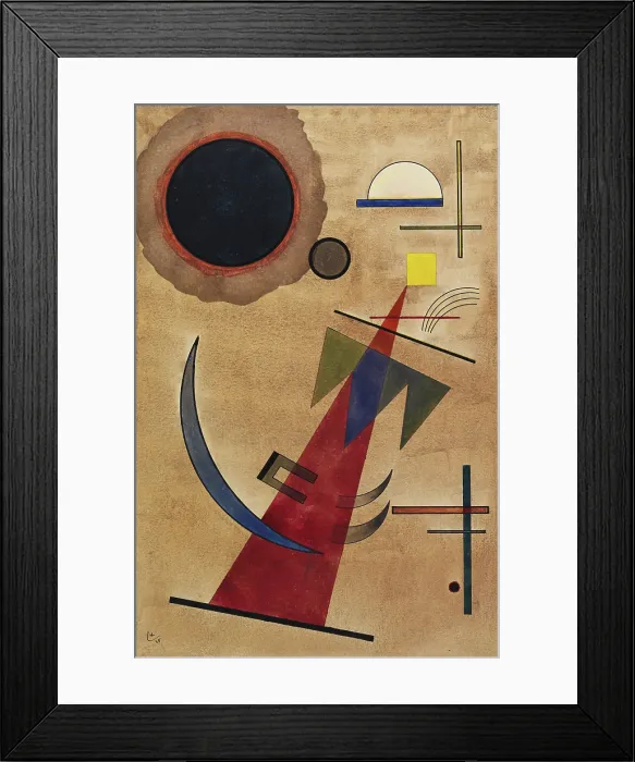 Framed Print : Red in a pointed shape, 1925. Creator: Kandinsky, Wassily Vasilyevich (1866-1944) Framed Print : Red in a pointed shape, 1925. Creator: Kandinsky, Wassily Vasilyevich (1866-1944)