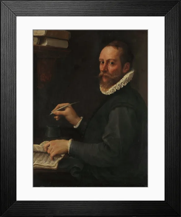 Framed Print : Portrait of a Musician, c1587. Creator: Carracci, Annibale (1560-1609) Framed Print : Portrait of a Musician, c1587. Creator: Carracci, Annibale (1560-1609)