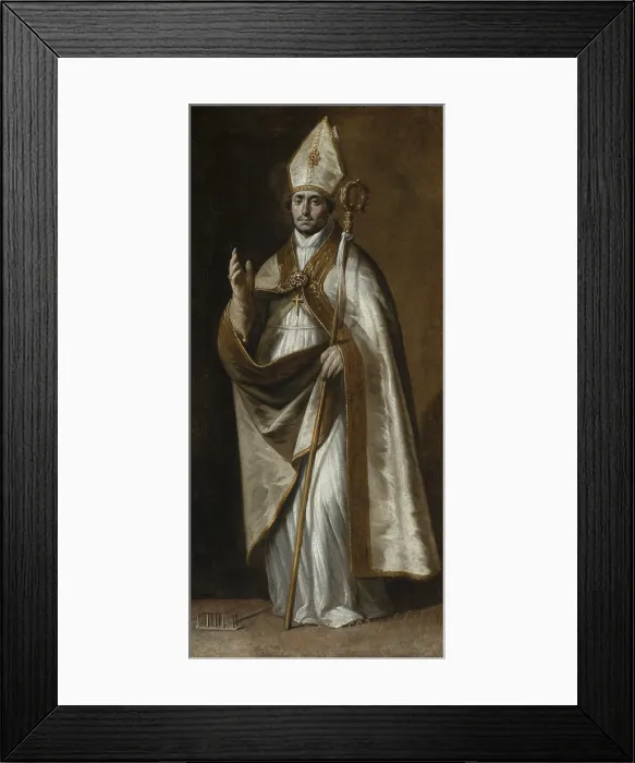 Framed Print : Saint Blaise, 1640-1645. Creator: Castillo y Saavedra, Antonio del (1616-1668) Framed Print : Saint Blaise, 1640-1645. Creator: Castillo y Saavedra, Antonio del (1616-1668)