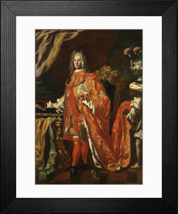 Framed Print : Portrait of Don Ferdinando Vincenzo Spinelli (1691-1753), Prince of Tarsia, 1741. Creator: Solimena, Francesco (1657-1747)
