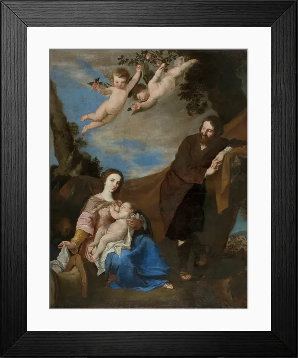 Framed Print : The Rest on the Flight into Egypt, Between 1640 and 1650. Creator: Ribera, Jose (Jusepe), de (1591-1652) Framed Print : The Rest on the Flight into Egypt, Between 1640 and 1650. Creator: Ribera, Jose (Jusepe), de (1591-1652)