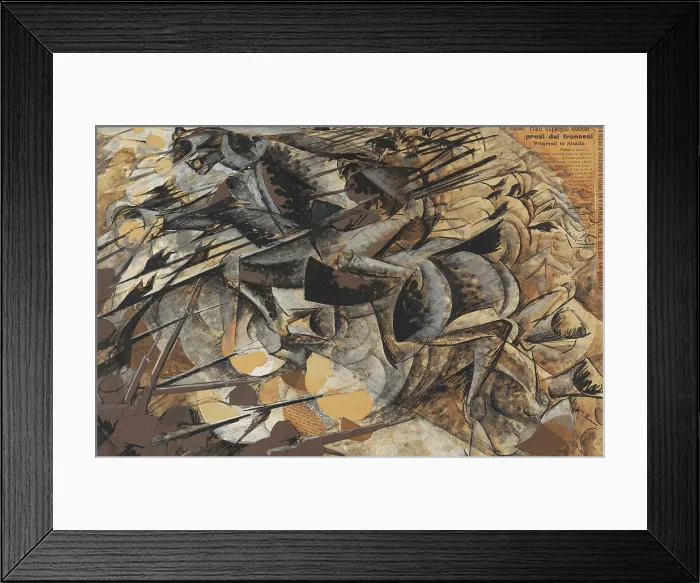 Framed Print : Charge of the lancers (Carica di lancieri), 1915-1916. Creator: Boccioni, Umberto (1882-1916) Framed Print : Charge of the lancers (Carica di lancieri), 1915-1916. Creator: Boccioni, Umberto (1882-1916)