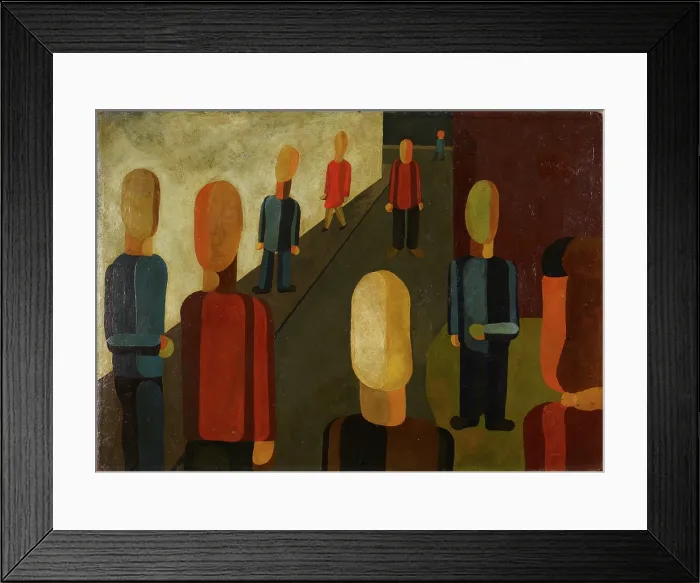 Framed Print : Suburban Street, 1930. Creator: Seiwert, Franz Wilhelm (1894-1933) Framed Print : Suburban Street, 1930. Creator: Seiwert, Franz Wilhelm (1894-1933)