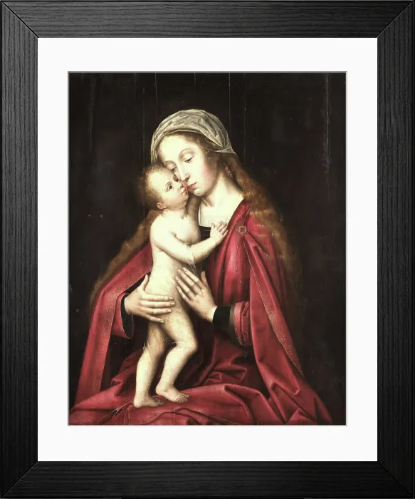 Framed Print : The Virgin and Child, 1530. Creator: Benson, Ambrosius (1495-1550) Framed Print : The Virgin and Child, 1530. Creator: Benson, Ambrosius (1495-1550)