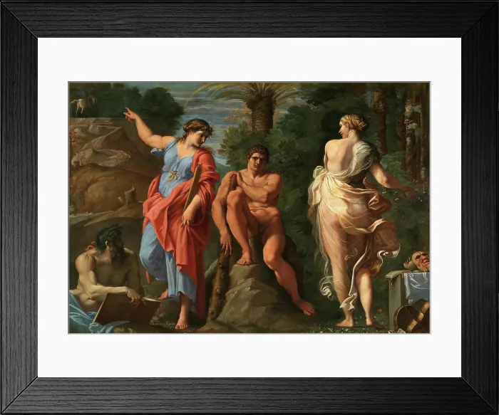 Framed Print : Hercules at the crossroads, 1596. Creator: Carracci, Annibale (1560-1609) Framed Print : Hercules at the crossroads, 1596. Creator: Carracci, Annibale (1560-1609)