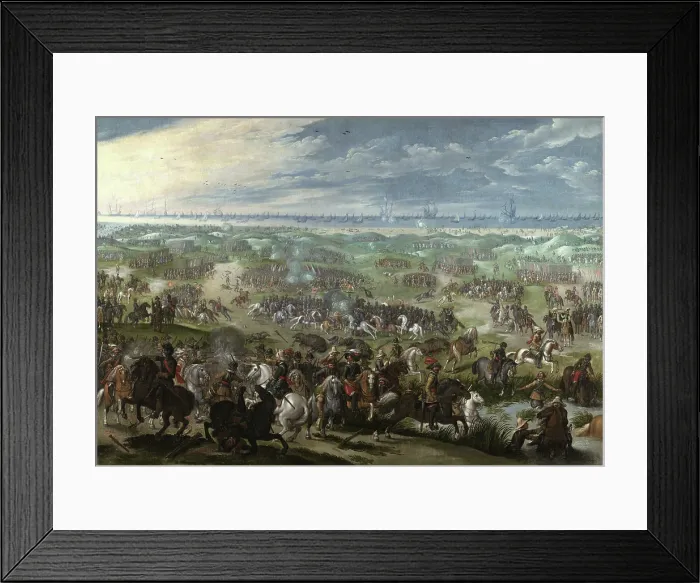 Framed Print : The Battle of the Dunes on 2 July 1600, 1640. Creator: Vrancx, Sebastiaen (1574-1647) Framed Print : The Battle of the Dunes on 2 July 1600, 1640. Creator: Vrancx, Sebastiaen (1574-1647)