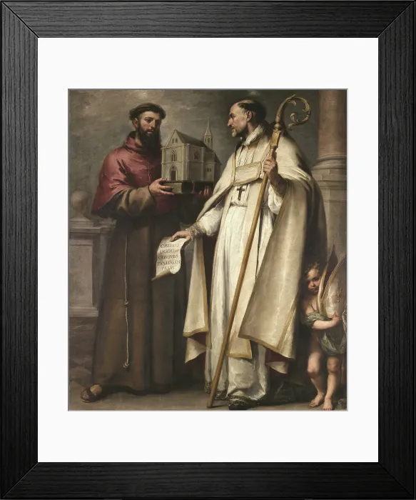 Framed Print : Saint Leander and Saint Bonaventure, 1665-1666. Creator: Murillo, Bartolome Esteban (1617-1682) Framed Print : Saint Leander and Saint Bonaventure, 1665-1666. Creator: Murillo, Bartolome Esteban (1617-1682)