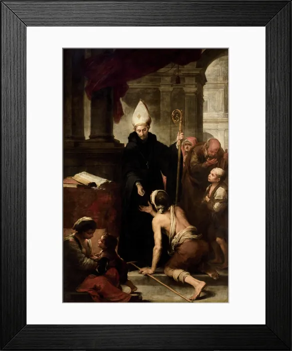 Framed Print : Saint Thomas of Villanueva giving alms to the poor, 1668-1669. Creator: Murillo, Bartolome Esteban (1617-1682) Framed Print : Saint Thomas of Villanueva giving alms to the poor, 1668-1669. Creator: Murillo, Bartolome Esteban (1617-1682)