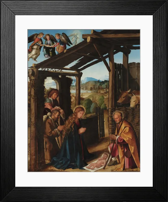 Framed Print : The Adoration of the Shepherds, c1500-1507. Creator: Boccaccino, Boccaccio (1468-1525) Framed Print : The Adoration of the Shepherds, c1500-1507. Creator: Boccaccino, Boccaccio (1468-1525)