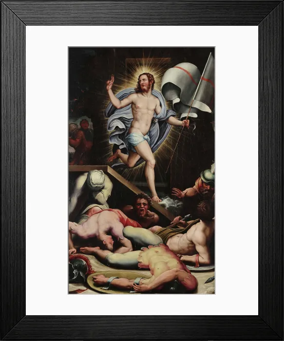 Framed Print : The Resurrection, c1545. Creator: Raffaellino del Colle (1490-1566) Framed Print : The Resurrection, c1545. Creator: Raffaellino del Colle (1490-1566)