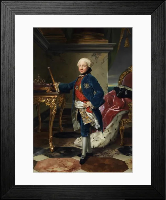 Framed Print : Portrait of King Ferdinand IV of Naples and Sicily (1751-1825), 1759. Creator: Mengs, Anton Raphael (1728-1779) Framed Print : Portrait of King Ferdinand IV of Naples and Sicily (1751-1825), 1759. Creator: Mengs, Anton Raphael (1728-1779)