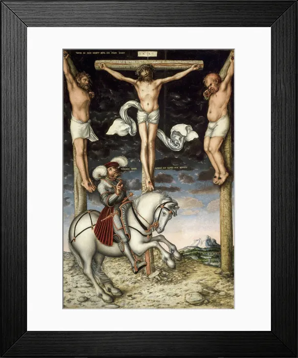 Framed Print : Calvary, 1538. Creator: Cranach, Lucas, the Elder (1472-1553) Framed Print : Calvary, 1538. Creator: Cranach, Lucas, the Elder (1472-1553)