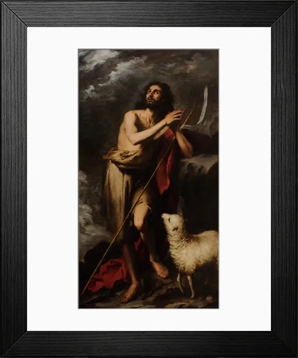 Framed Print : Saint John the Baptist in the Desert, 1665-1666. Creator: Murillo, Bartolome Esteban (1617-1682) Framed Print : Saint John the Baptist in the Desert, 1665-1666. Creator: Murillo, Bartolome Esteban (1617-1682)