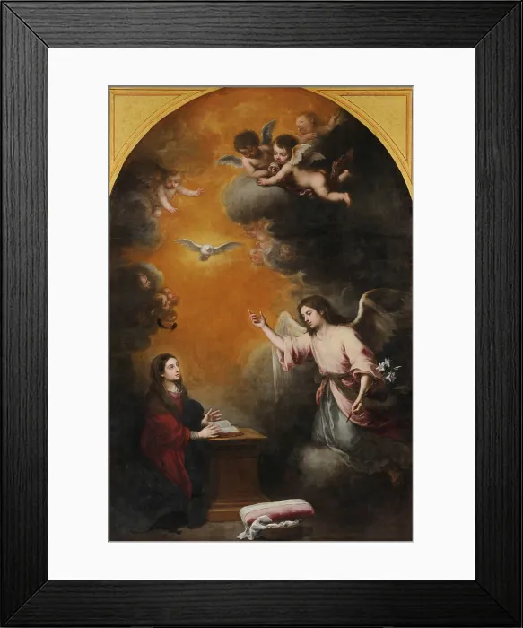 Framed Print : The Annunciation, 1665-1666. Creator: Murillo, Bartolome Esteban (1617-1682) Framed Print : The Annunciation, 1665-1666. Creator: Murillo, Bartolome Esteban (1617-1682)