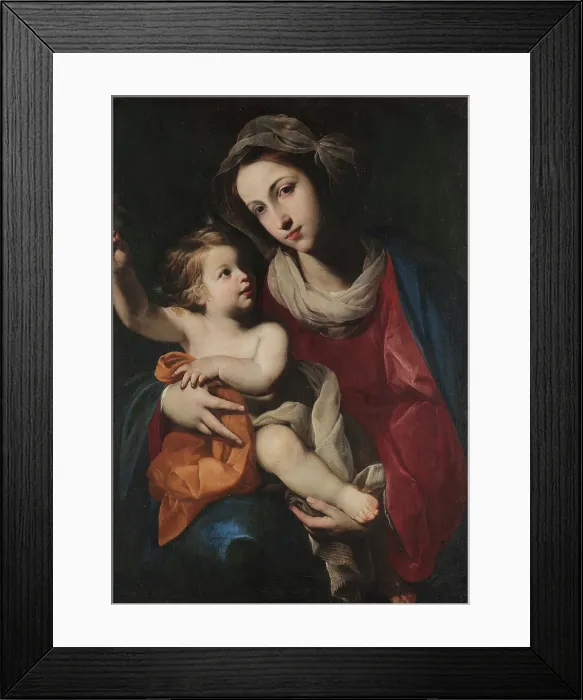 Framed Print : The Virgin and Child, c1640. Creator: Stanzione, Massimo (ca. 1585-ca. 1658) Framed Print : The Virgin and Child, c1640. Creator: Stanzione, Massimo (ca. 1585-ca. 1658)