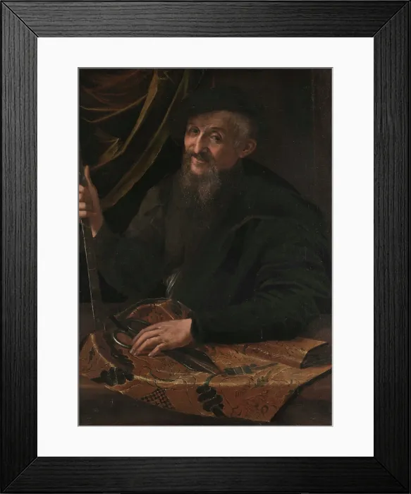 Framed Print : Portrait of a Tailor, 1540-1545. Creator: Mazzola Bedoli, Girolamo (c. 1500-1569) Framed Print : Portrait of a Tailor, 1540-1545. Creator: Mazzola Bedoli, Girolamo (c. 1500-1569)