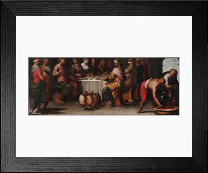 Framed Print : The Wedding Feast at Cana, c1610. Creator: Balducci, Giovanni (1560-1631) Framed Print : The Wedding Feast at Cana, c1610. Creator: Balducci, Giovanni (1560-1631)