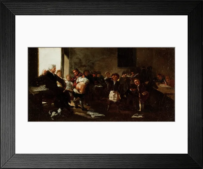Framed Print : The School Scene (La Letra con Sangre Entra), 1780-1785. Creator: Goya, Francisco, de (1746-1828) Framed Print : The School Scene (La Letra con Sangre Entra), 1780-1785. Creator: Goya, Francisco, de (1746-1828)