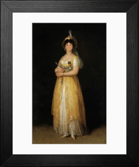 Framed Print : Portrait of Maria Luisa of Parma (1751-1819), Queen of Spain, 1799. Creator: Goya, Francisco, de (1746-1828) Framed Print : Portrait of Maria Luisa of Parma (1751-1819), Queen of Spain, 1799. Creator: Goya, Francisco, de (1746-1828)
